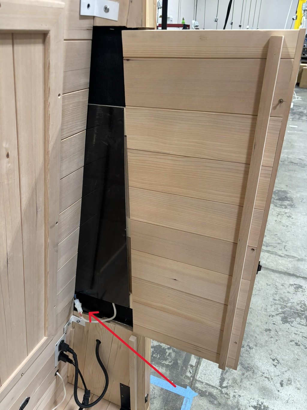 Side wall infrared heater panel replacement step