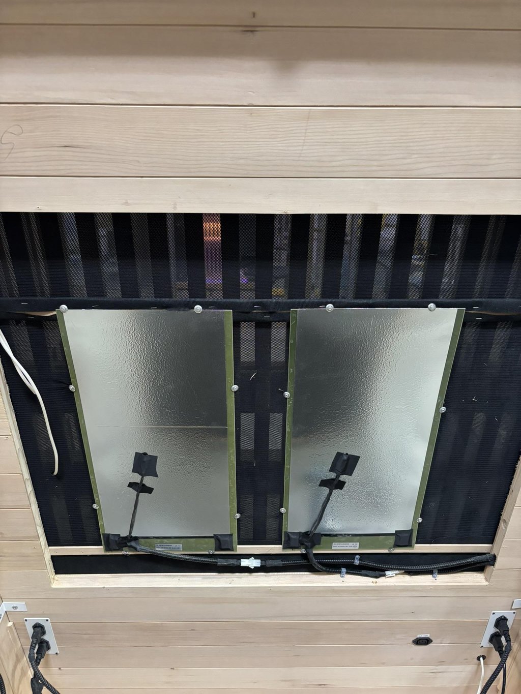Back wall infrared heater panel replacement step